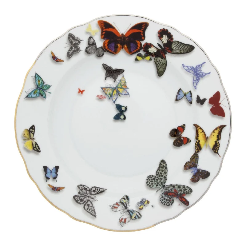 high-quality coffee mugs for tea drinkers-Butterfly Parade Soup Plate