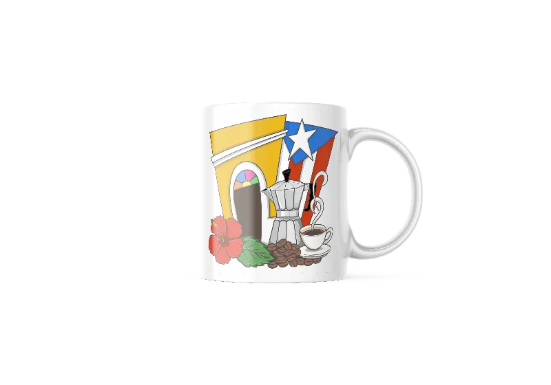 high-quality mugs for tea lovers-Casita Viejo San Juan and Greca | Coffee Mug