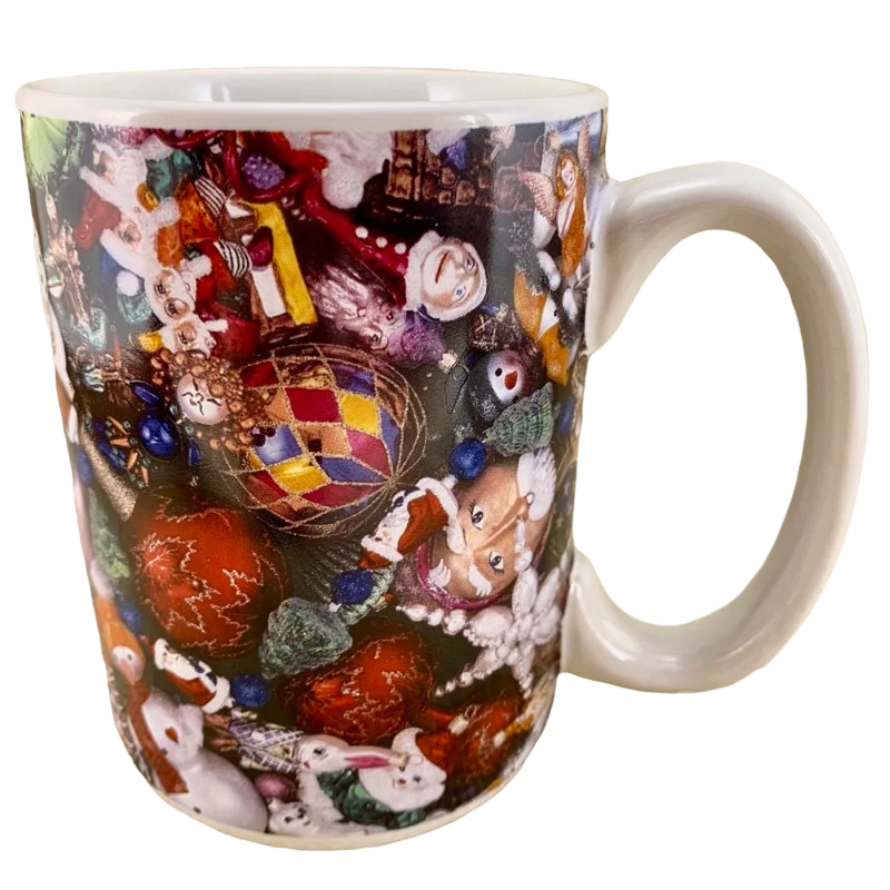 personalized travel mugs for coworkers-Christopher Radko Home For The Holidays Kaleidoscope Ornaments Mug Starad