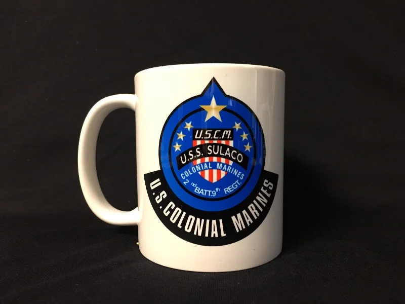 double wall travel mugs for commuting-Colonial Marines Movie Coffee Mug