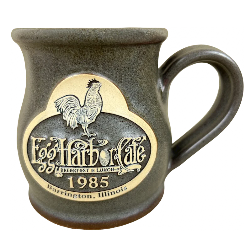 funny mugs for family gatherings-Egg Harbor Cafe Barrington Illinois 1985 Mug Deneen Pottery