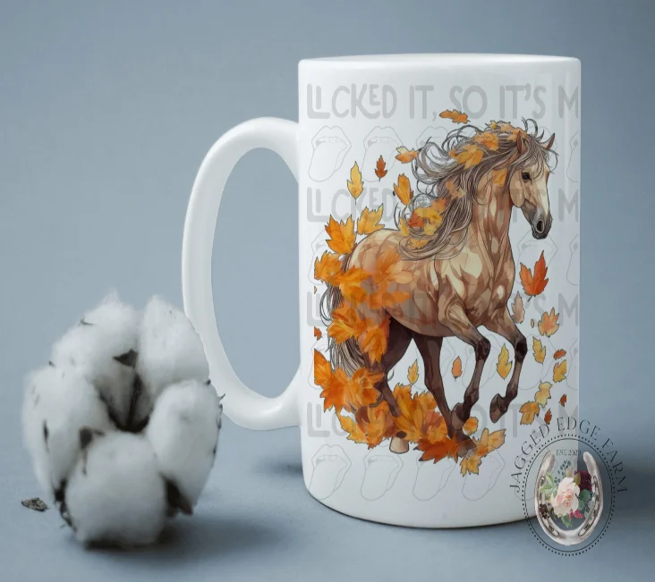 stylish mugs for weddings-Fall Horse | Ceramic Coffee Mug