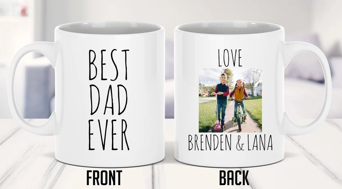 insulated coffee mugs for busy mornings-Father's Day Photo Coffee Mug FDAYPIC0520