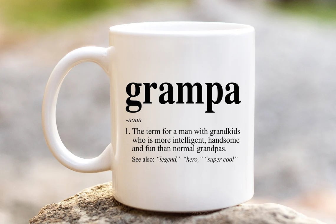 insulated travel mugs with funny sayings-Grandparent Father's Day Coffee Mug FDAYGDAD0520