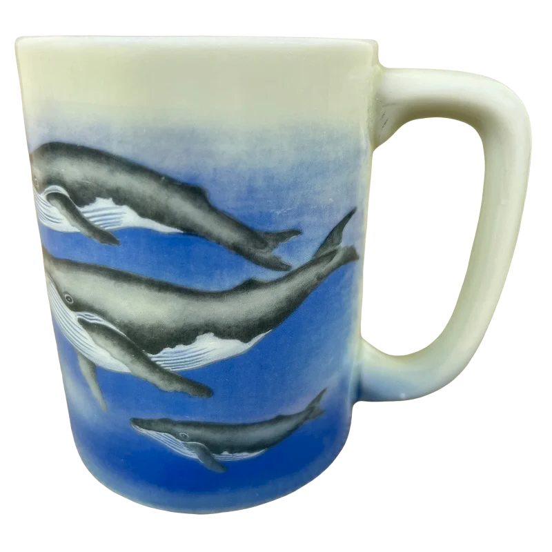 large insulated coffee mugs for camping-Humpback Whales Mug Otagiri