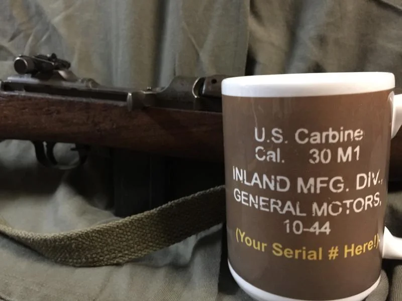 large ceramic coffee mugs for hot drinks-Inland M1 Carbine PERSONALIZED Receiver Coffee Mug