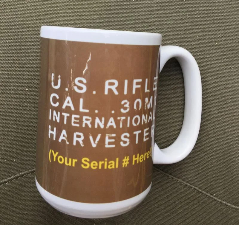 insulated tea mugs for long commutes-International Harvester M1 Garand PERSONALIZED Coffee Mug