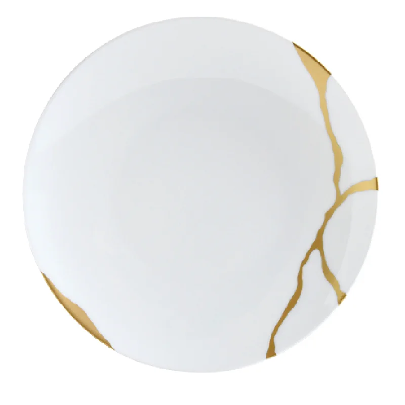 personalized mugs for anniversaries-Kintsugi Sarkis Coupe Salad Plate