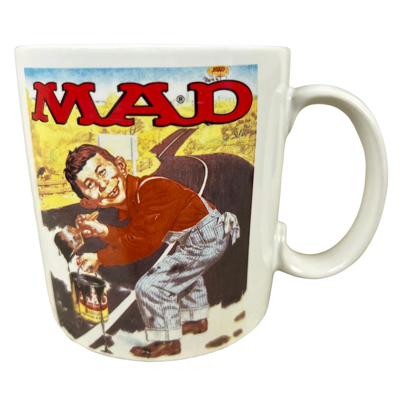 funny mugs with quirky sayings-Mad Magazine Alfred E Neuman Quote Mug Applause