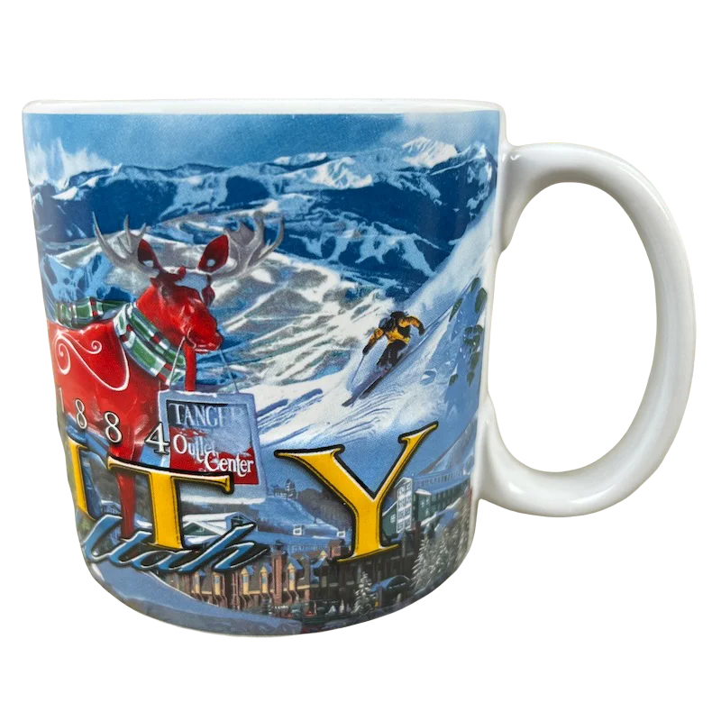 cute coffee cups with motivational phrases-Park City Utah Oversized Embossed Mug GMW