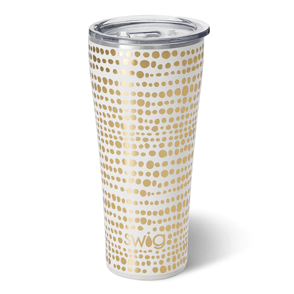 unique ceramic mugs for the office-Swig - Glamazon Gold Tumbler (32oz)