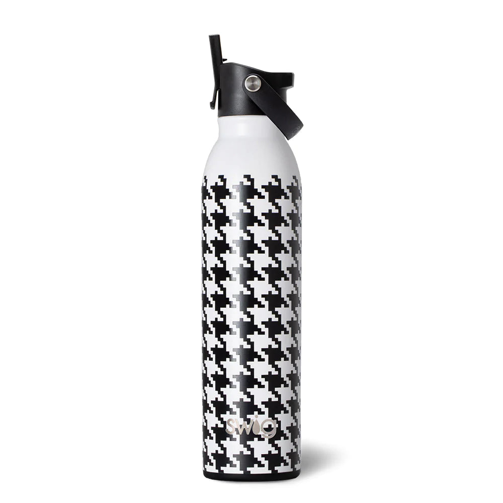 personalized mugs for Valentine’s Day-Swig Houndstooth Flip + Sip Water Bottle (20 oz)