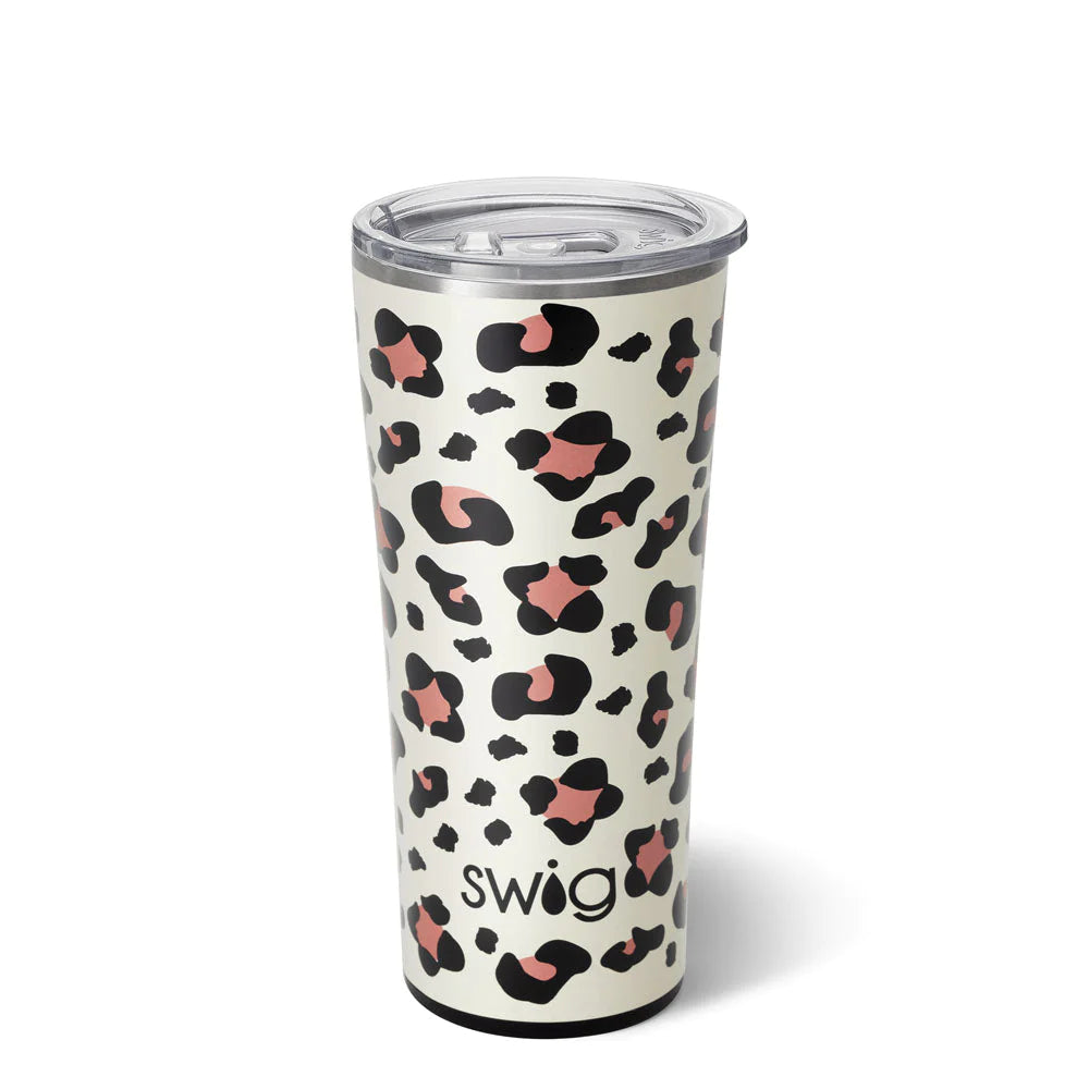 high-quality mugs for tea lovers-Swig Luxy Leopard Tumbler (22oz)