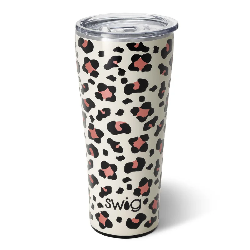 custom travel mugs for outdoor adventures-Swig - Luxy Leopard Tumbler (32oz)