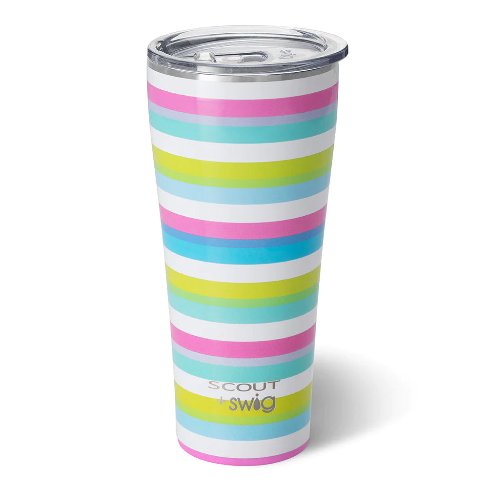 eco-friendly travel cups with lids-Swig SCOUT Sweet Tarts Tumbler (32oz)