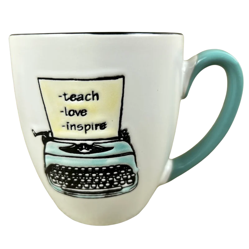 funny mugs with quirky sayings-Teach Love Inspire Teacher I Love It Mug Spectrum Designz