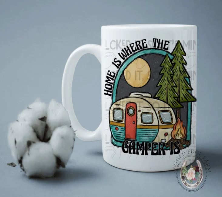 personalized travel coffee mugs with names-The Camper | Ceramic Coffee Mug