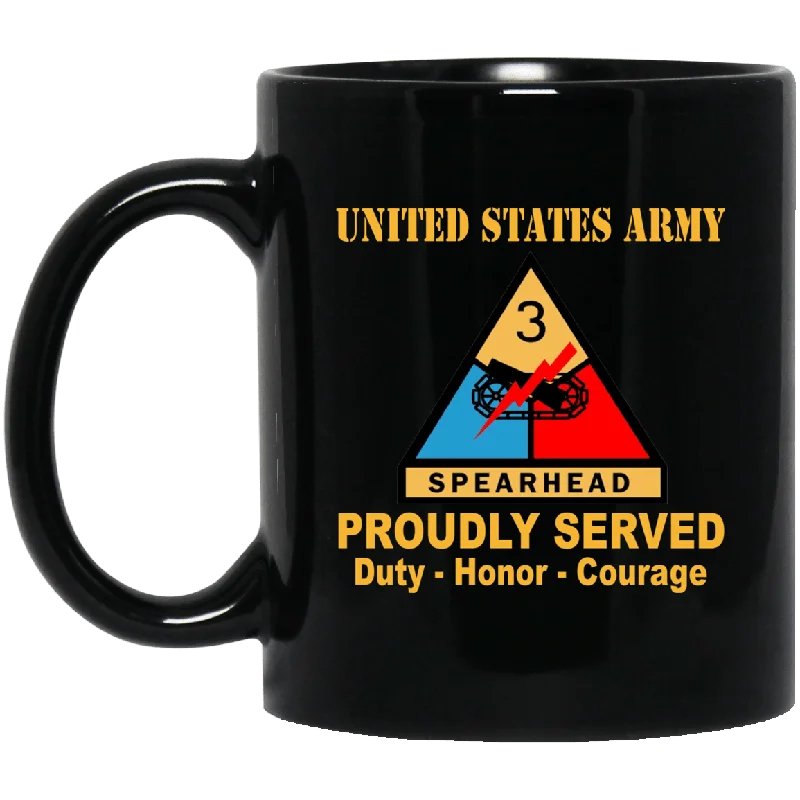 personalized mugs for birthdays and celebrations-U.S. Army 3rd Armored Division 11 oz - 15 oz Black Mug