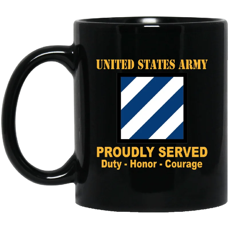 insulated mugs for hot drinks on the go-U.S. Army 3rd Infantry Division 11 oz - 15 oz Black Mug