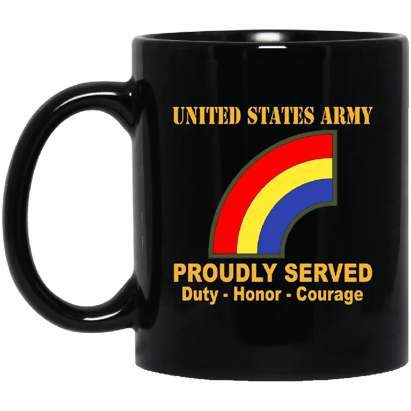 unique travel mugs for hiking-U.S. Army 42nd Infantry Division 11 oz - 15 oz Black Mug