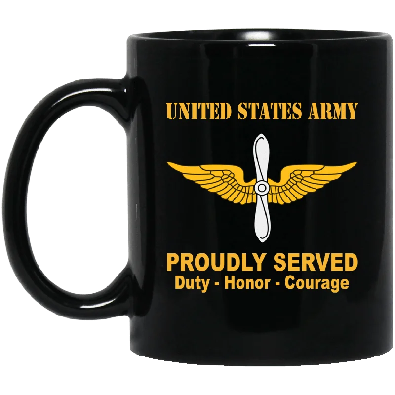 cute mugs with animal prints-U.S Army Aviation Black Mug 11 oz - 15 oz