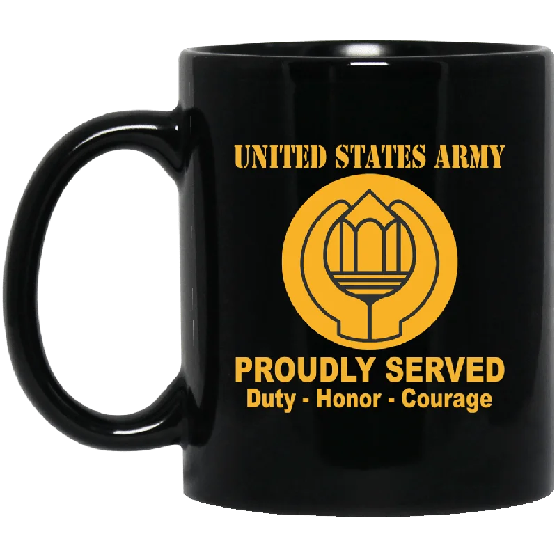 personalized mugs for bridal showers-U.S Army Chaplain Assistant Black Mug 11 oz - 15 oz