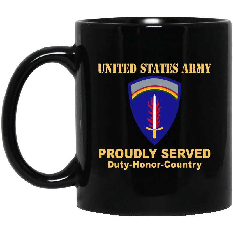 large coffee mugs for coffee lovers-UNITED STATES ARMY EUROPE- 11 oz - 15 oz Black Mug