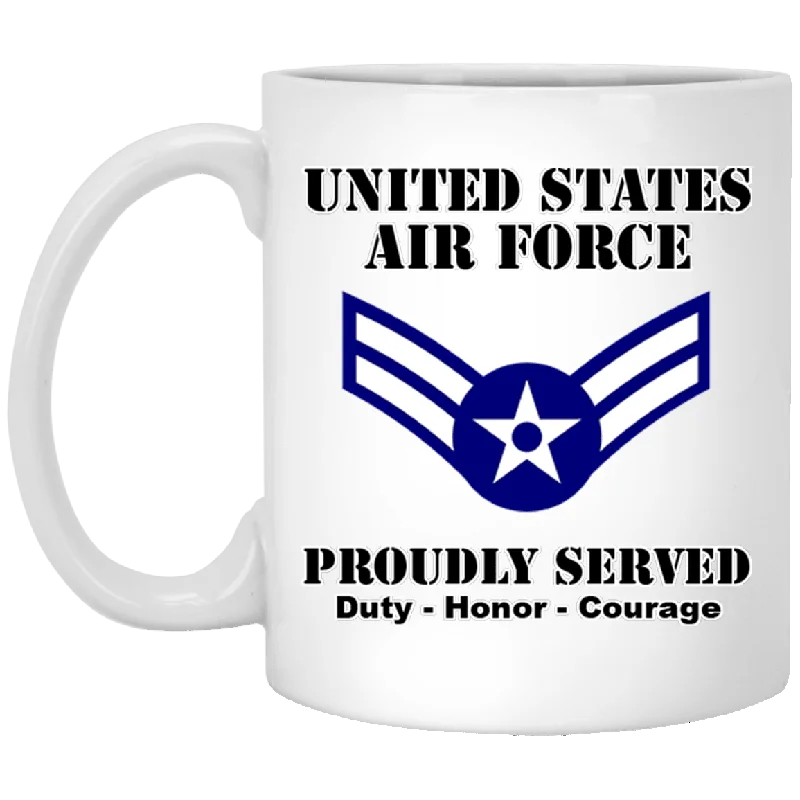 double wall coffee mugs for hot drinks-US Air Force E-3 Airman First Class A1C E3 Ranks Enlisted Airman Ranks White Coffee Mug - Stainless Travel Mug