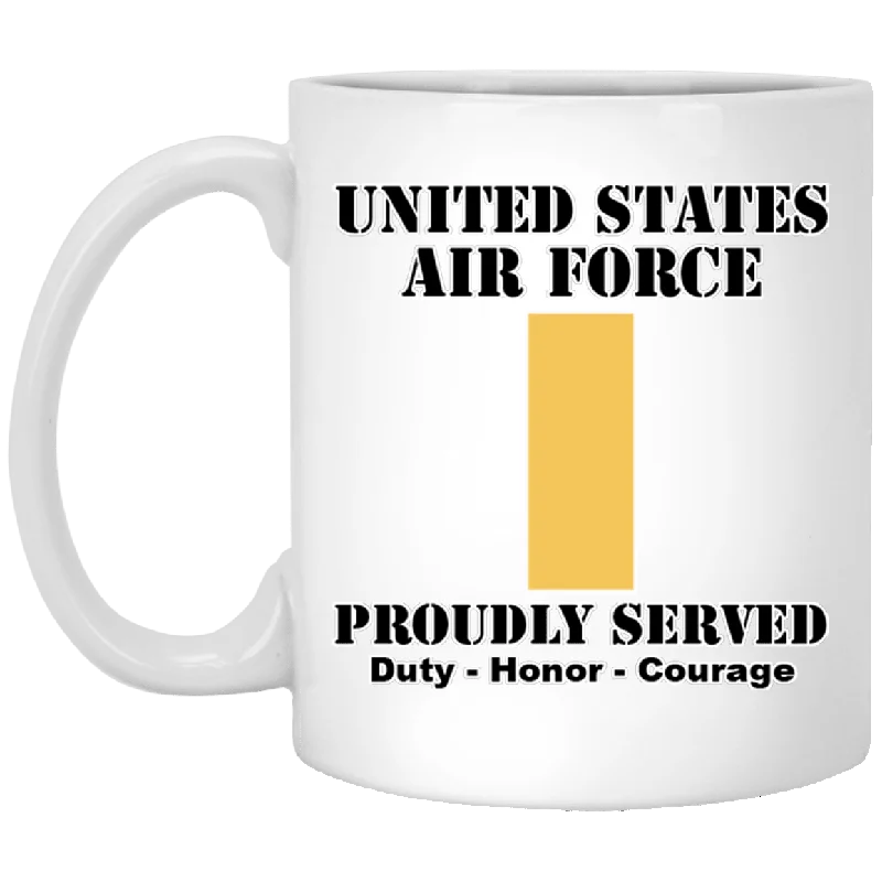 reusable coffee mugs for eco-conscious individuals-US Air Force O-1 Second Lieutenant 2d Lt O1 Commissioned Officer Ranks White Coffee Mug - Stainless Travel Mug