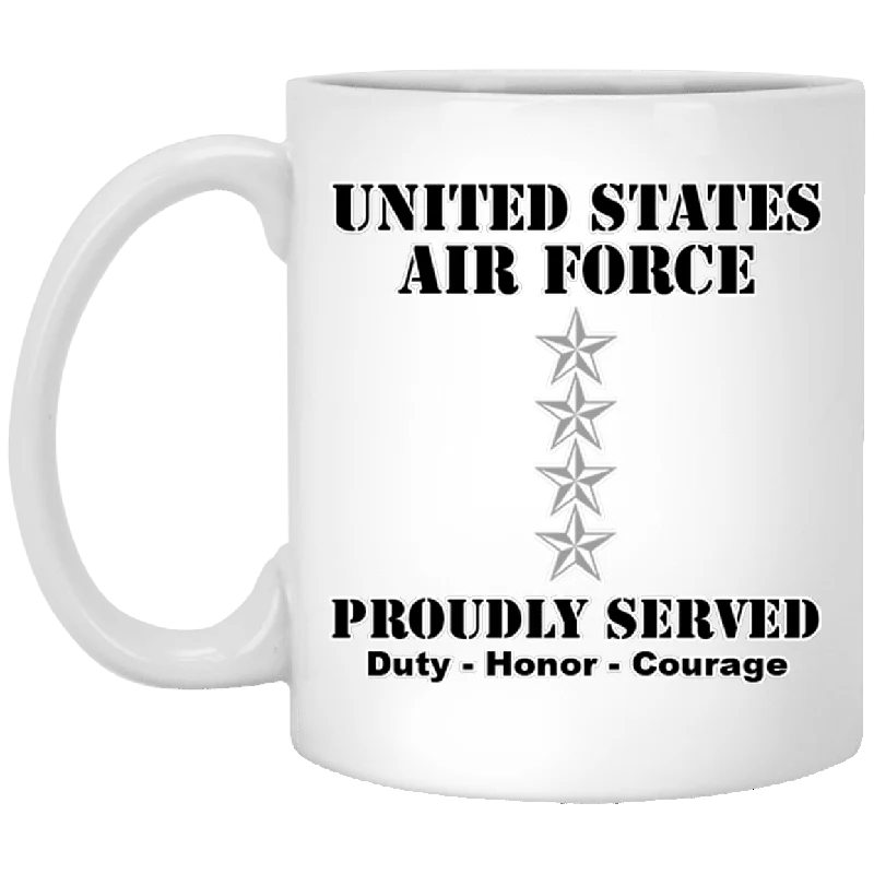 custom photo coffee mugs for events-US Air Force O-10 General Gen O10 General Officer Ranks White Coffee Mug - Stainless Travel Mug