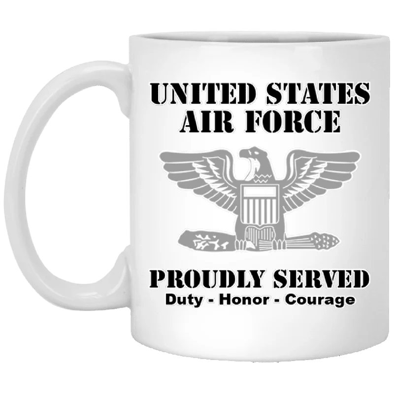 stylish insulated coffee mugs for office-US Air Force O-6 Colonel Col O6 Field Officer Ranks White Coffee Mug - Stainless Travel Mug