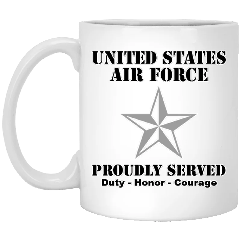 unique mugs for coffee shops-US Air Force O-7 Brigadier General Brig O7 General Officer Ranks White Coffee Mug - Stainless Travel Mug