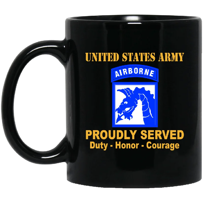 cute animal shaped travel mugs-US Army 18th XVIII Airborne 11 oz - 15 oz Black Mug