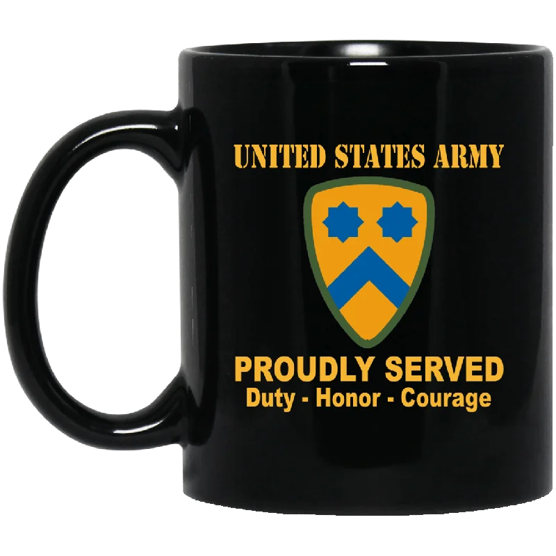 funny coffee mugs with pictures-US Army 2nd Cavalry Division 11 oz - 15 oz Black Mug