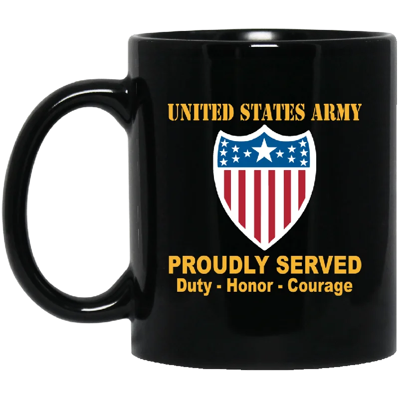 custom travel coffee mugs for companies-US Army Adjutant General Corps Black Mug 11 oz - 15 oz