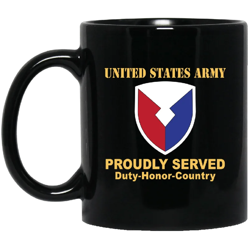 personalized coffee cups for your business-US ARMY CSIB MATERIEL COMMAND- 11 oz - 15 oz Black Mug