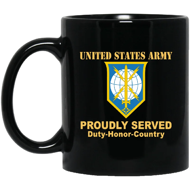 best coffee mugs for cold beverages-US ARMY CSIB MILITARY INTELLIGENCE READINESS COMMAND- 11 oz - 15 oz Black Mug