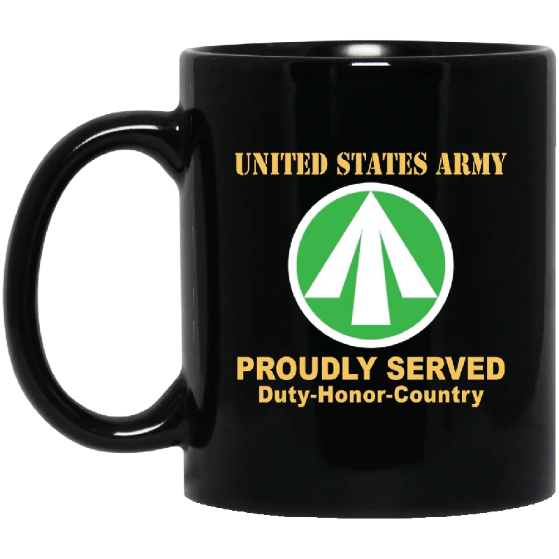 funny coffee mugs with pictures-US ARMY CSIB MILITARY SURFACE DEPLOYMENT AND DISTRIBUTION COMMAND- 11 oz - 15 oz Black Mug