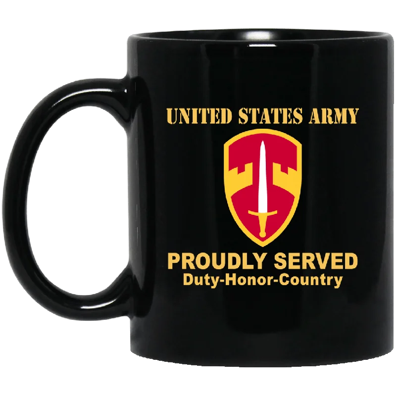 large custom coffee mugs for events-US ARMY CSIB U.S. ARMY VIETNAM- 11 oz - 15 oz Black Mug