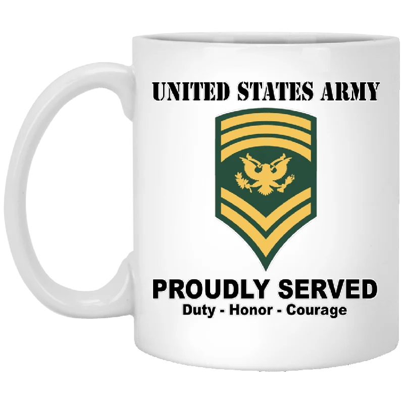 large travel mugs for daily use-US Army E-9 SPC E9 Specialist Ranks White Coffee Mug - Stainless Travel Mug