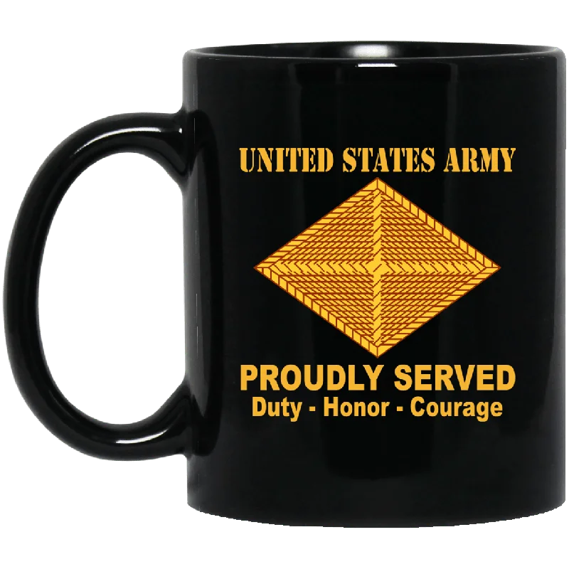 personalized mugs for large families-US Army Finance Corps Black Mug 11 oz - 15 oz