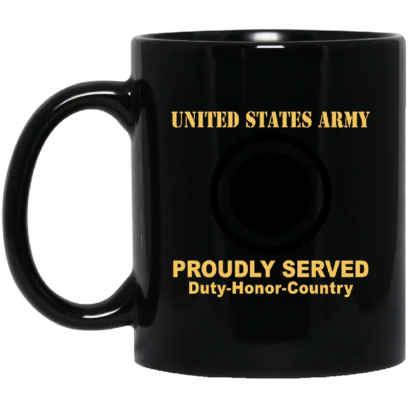 unique travel coffee mugs for work-US ARMY I CORPS - 11 oz - 15 oz Black Mug