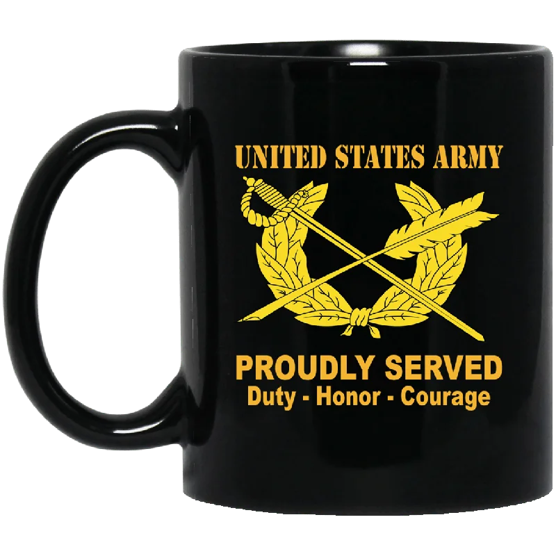 custom coffee mugs for special promotions-US Army Judge Advocate General's Corps Black Mug 11 oz - 15 oz