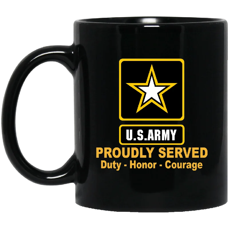 personalized coffee mugs with pictures-US Army Logo Black Mug Black Mug 11 oz - 15 oz