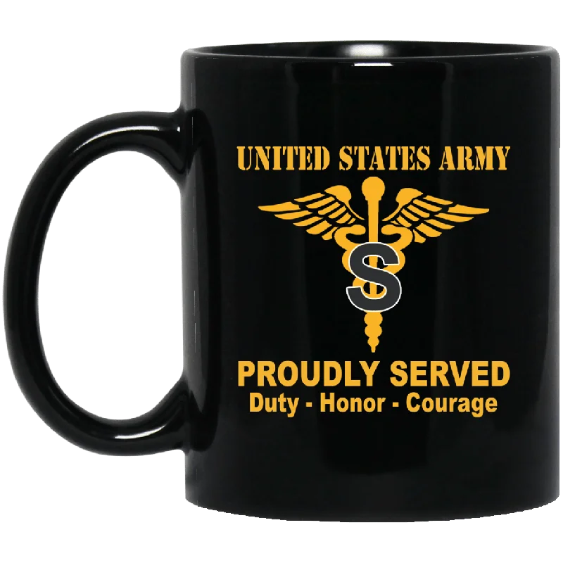 unique photo coffee mugs for family gifts-US Army Medical Specialist Corps Black Mug 11 oz - 15 oz