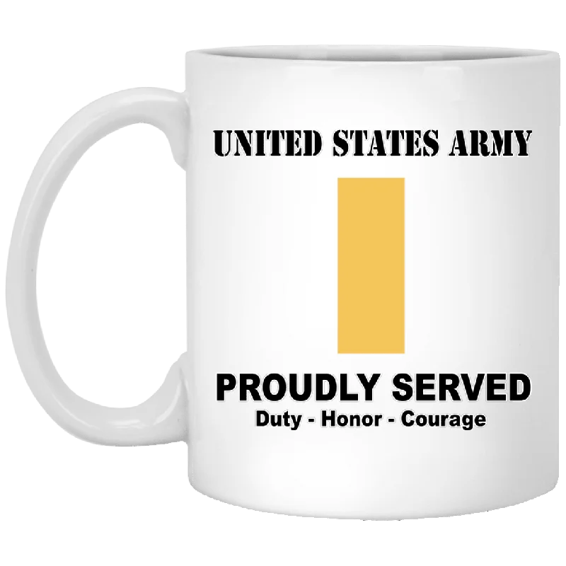 custom travel mugs for camping-US Army O-1 Second Lieutenant O1 2LT Commissioned Officer Ranks White Coffee Mug - Stainless Travel Mug