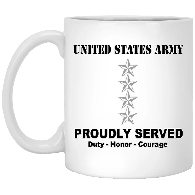 cute coffee mugs for housewarming gifts-US Army O-10 General O10 GEN General Officer Ranks White Coffee Mug - Stainless Travel Mug