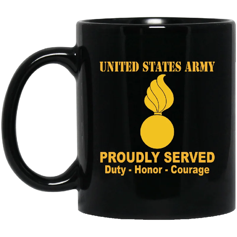 unique mugs for coffee lovers-US Army Ordnance Corps Black Mug 11 oz - 15 oz