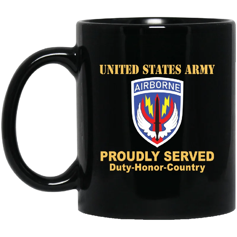 creative coffee mugs with designs-US ARMY SPECIAL OPERATIONS COMMAND CENTRAL- 11 oz - 15 oz Black Mug