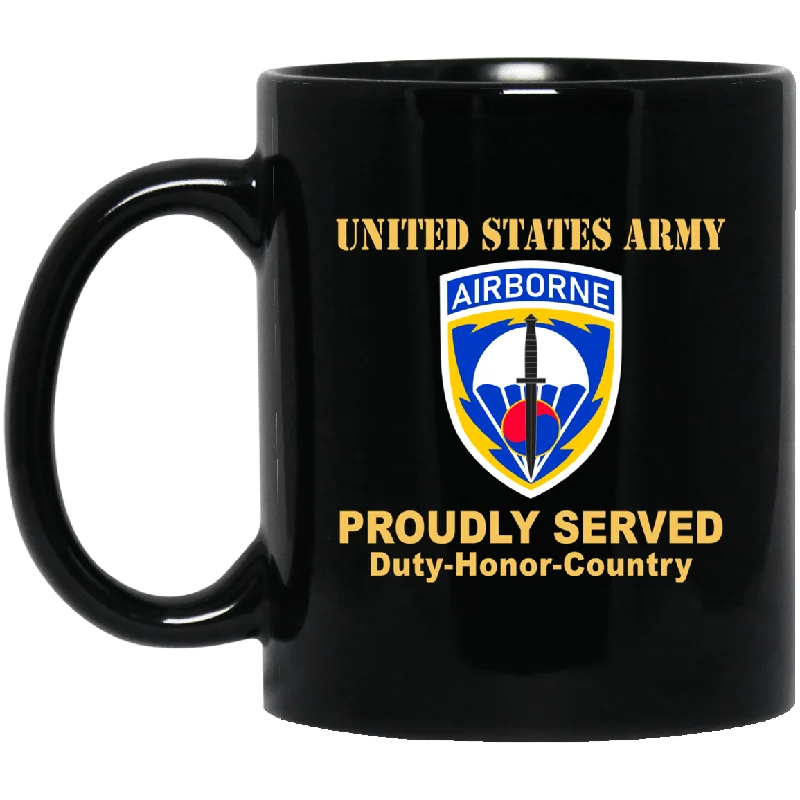 personalized mugs for large families-US ARMY SPECIAL OPERATIONS COMMAND KOREA- 11 oz - 15 oz Black Mug